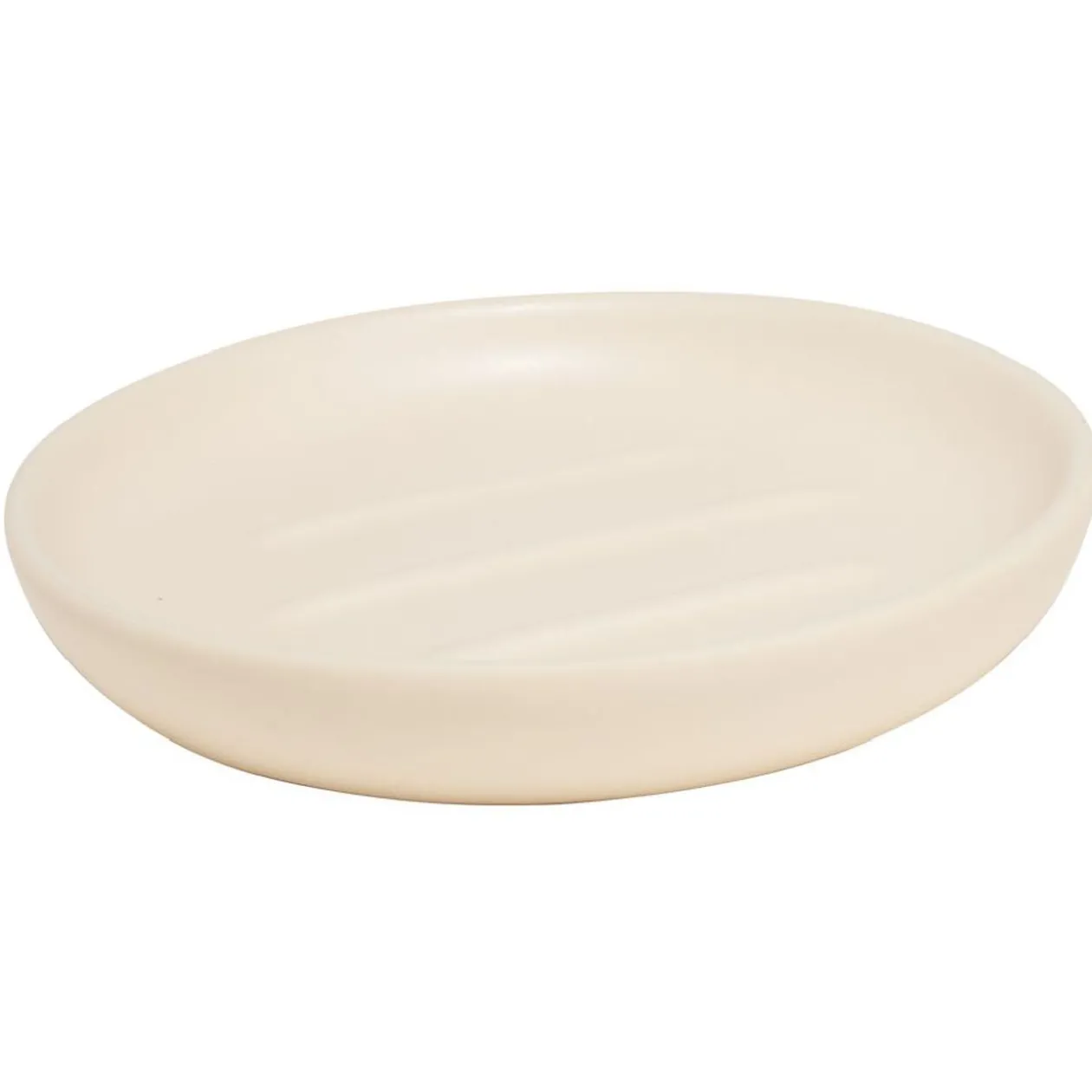 Porte-savon rond céramique rose clair Ø10xH2cm
