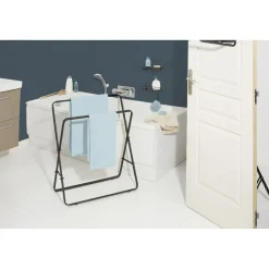 Porte-serviettes pieds croisés noir