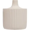Pot à coton plastique rose effet rainuré Ø9xH10cm