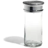 Pot à épice en verre et couvercle métal Ø5xH10,2cm