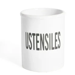 Pot à ustensiles dolomite blanc Ø10xH13,2cm