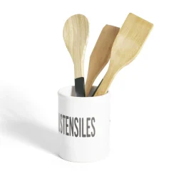 Pot à ustensiles dolomite blanc Ø10xH13,2cm