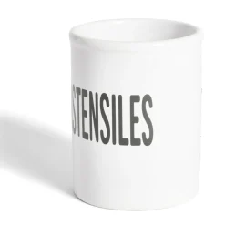 Pot à ustensiles dolomite blanc Ø10xH13,2cm