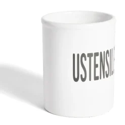 Pot à ustensiles dolomite blanc Ø10xH13,2cm