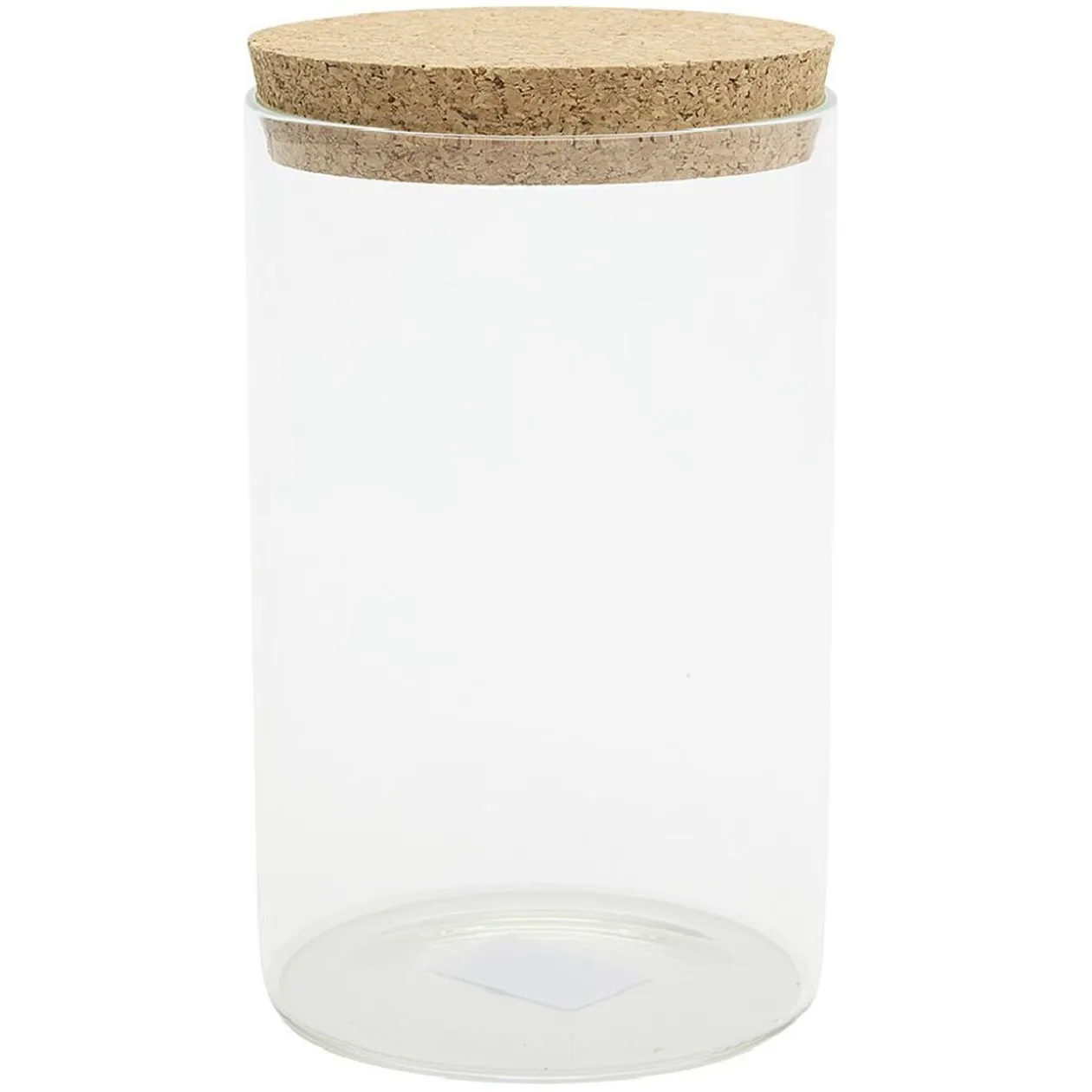 Pot de conservation en verre avec couvercle liège 1 L