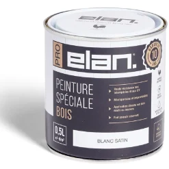 Pot peinture Elan bois int/ext blanc 0,5L