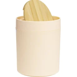 Poubelle à coton ronde métal nude Ø13,7xH17,3cm 2,5L