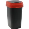 Poubelle 10 L rouge et noir