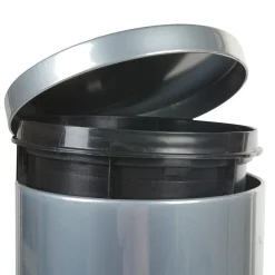 Poubelle à pédale 30 L antitrace grise