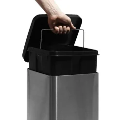 Poubelle à pédale 30 L carrée