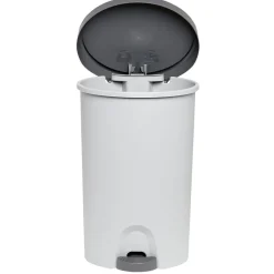 Poubelle à pédale gris béton 27L