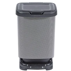 Poubelle à pédale Jive aspect carbone noir 20 L