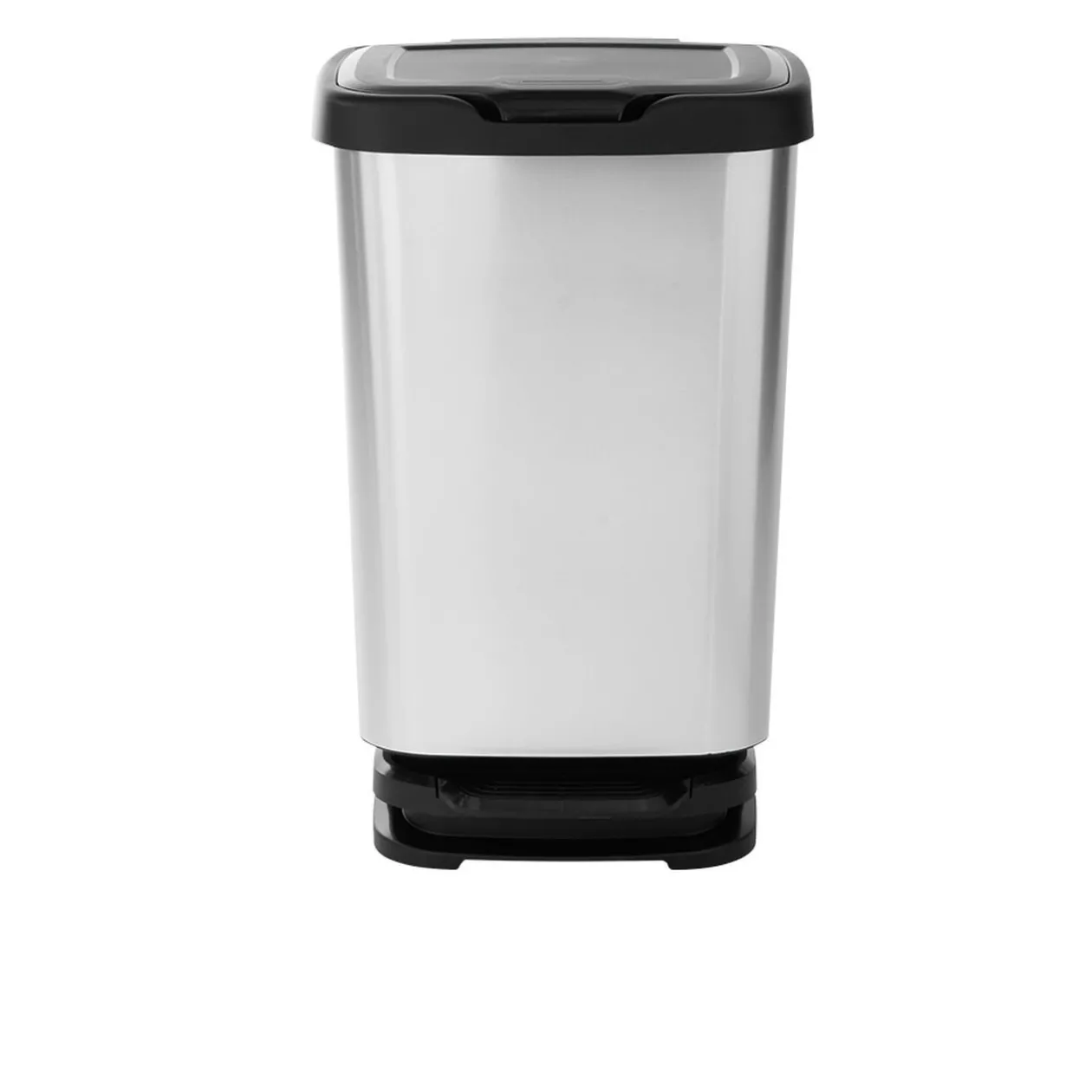 Poubelle à pédale Jive noir et gris 40 L