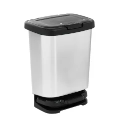 Poubelle à pédale Jive noir et gris 20 L