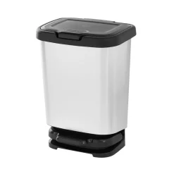 Poubelle à pédale Jive noir et gris 20 L