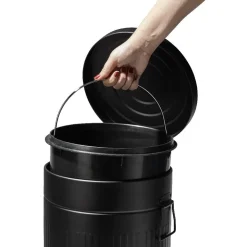 Poubelle à pédale noire 30 L