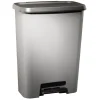 Poubelle à pédale plastique gris 50L