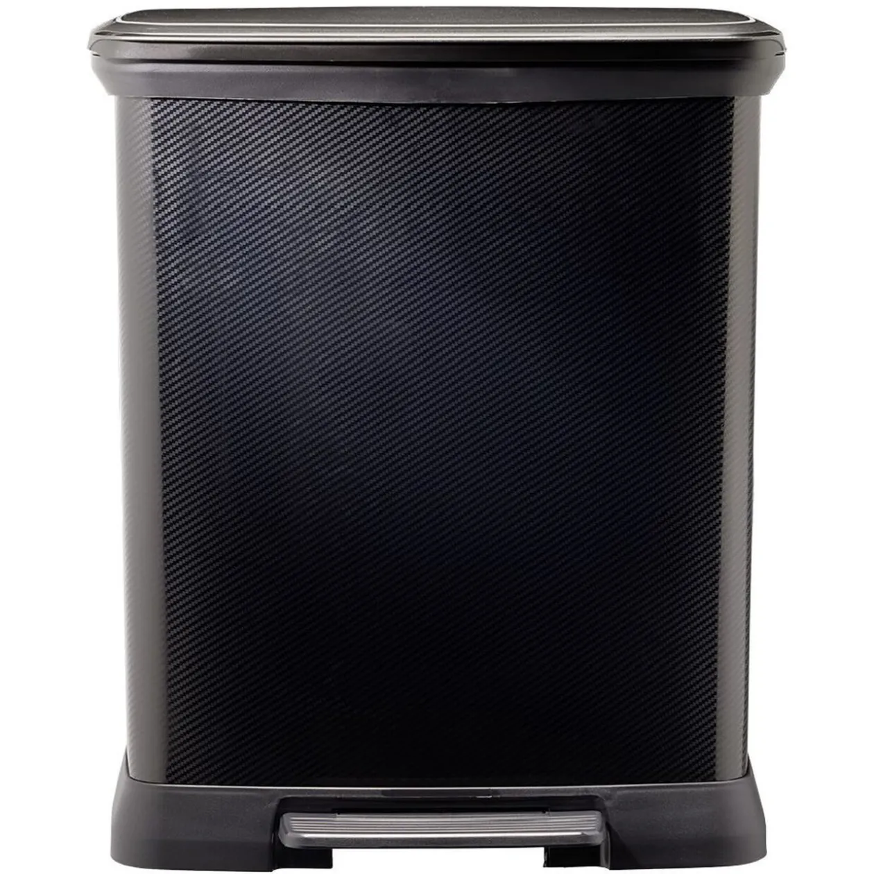 Poubelle à pédale plastique noir carbone 30L