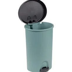 Poubelle à pédale vert et gris 27 L
