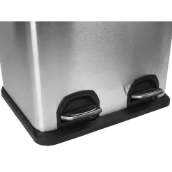 Poubelle à pédales tri sélectif 2 x 20 L