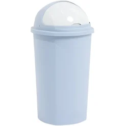 Poubelle à rabat bleue Ø39,5xH75cm 50L