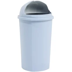 Poubelle à rabat bleue Ø39,5xH75cm 50L