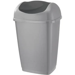 Poubelle à rabat grise 25 L