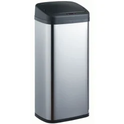 Poubelle automatique grise et noire 40 L