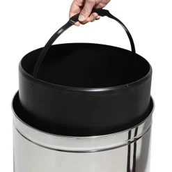 Poubelle automatique inox 28 L grise