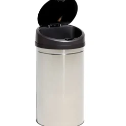 Poubelle automatique inox 28 L grise