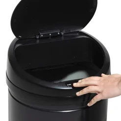 Poubelle automatique inox 28 L noire