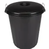 Poubelle de jardin noir 70 L