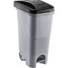 Poubelle de rue 85L grise - 41x38,5xH85cm