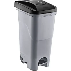 Poubelle de rue 85L grise - 41x38,5xH85cm