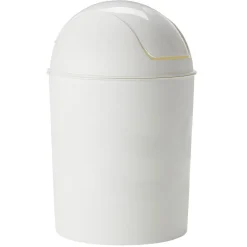 Poubelle de salle de bain en plastique blanc 6L