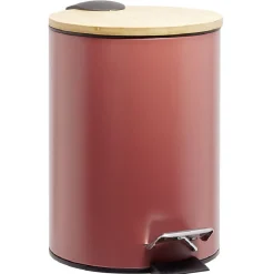 Poubelle de salle de bain 3L marron naturel