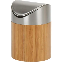 Poubelle de table métal et bambou