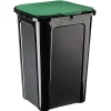 Poubelle de tri couvercle vert 45L