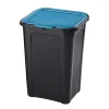 Poubelle de tri couvercle bleu 45L