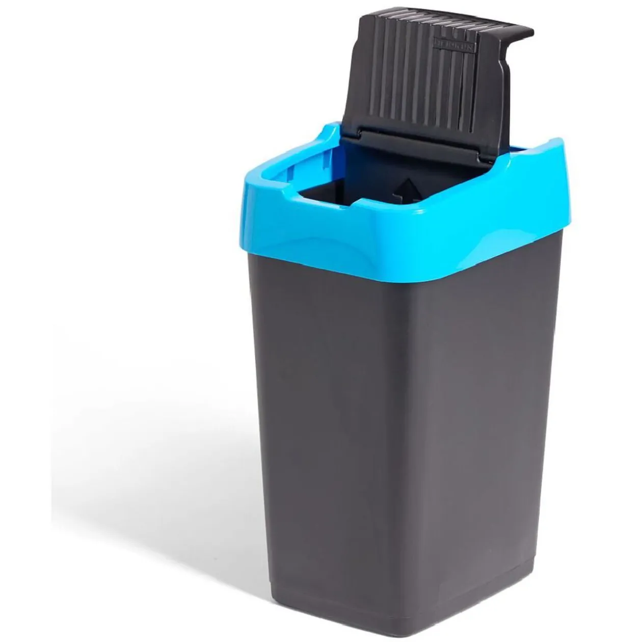Poubelle de tri pour papier 18L plastique bleu et noir