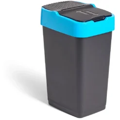 Poubelle de tri pour papier 35L plastique bleu et noir