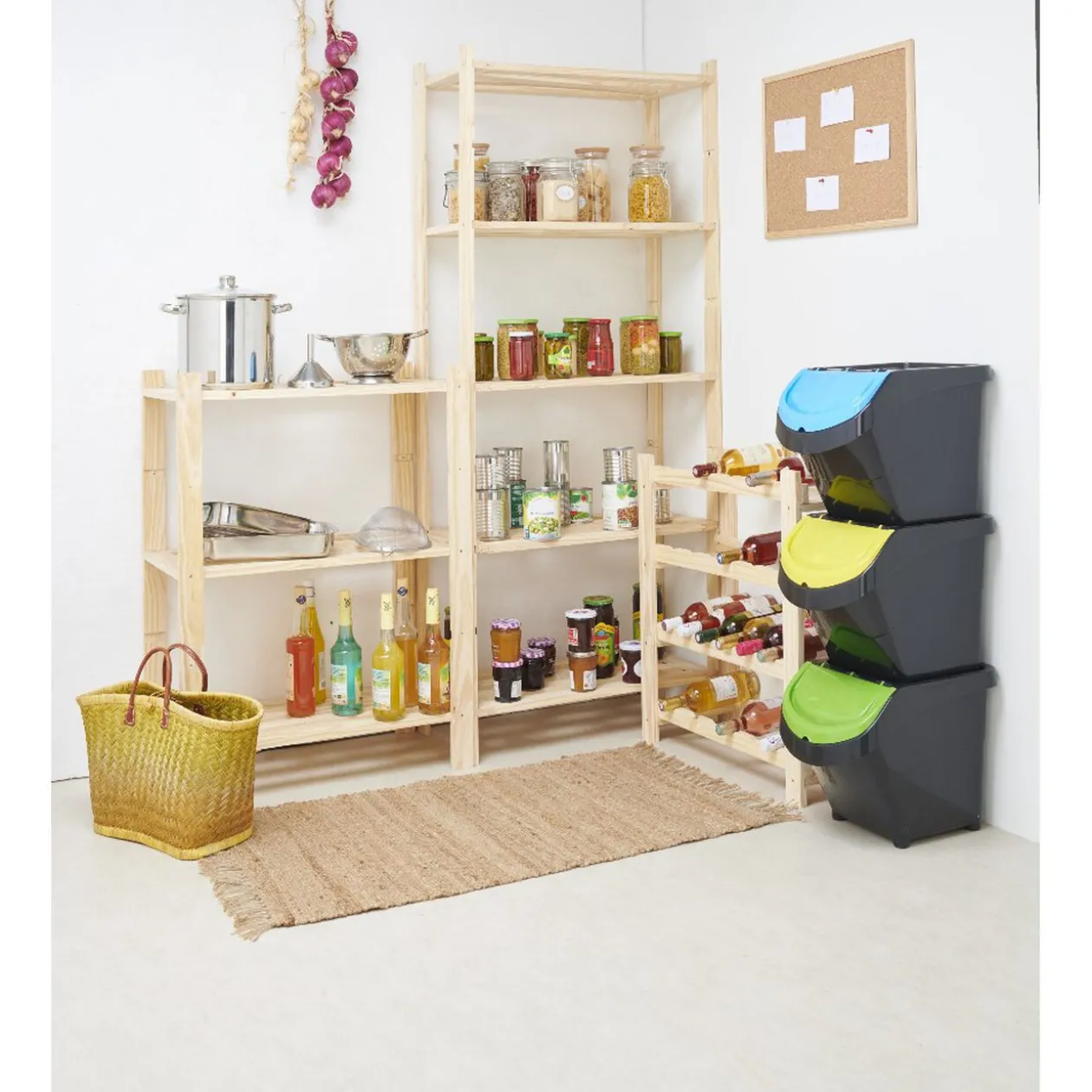 Poubelle empilable colorée petit modèle 20 L