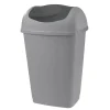 Poubelle grise à rabat 50 L
