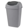 Poubelle grise à rabat 50 L