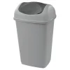 Poubelle grise et noire à rabat 9 L