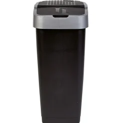 Poubelle 60L à couvercle basculant push up H67 cm