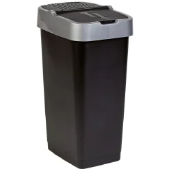 Poubelle 60L à couvercle basculant push up H67 cm