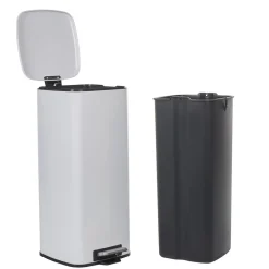 Poubelle pédale blanche 30 L