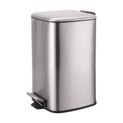 Poubelle pédale gris métallisé 20 L
