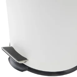 Poubelle ronde à pédale blanc 27 L